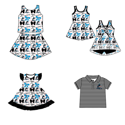 Custom moq 5 mix size milk silk summer teams baby girls clothes team bow sleeveless skirts sets and dress 1 and dress 2 and top-25.6.21