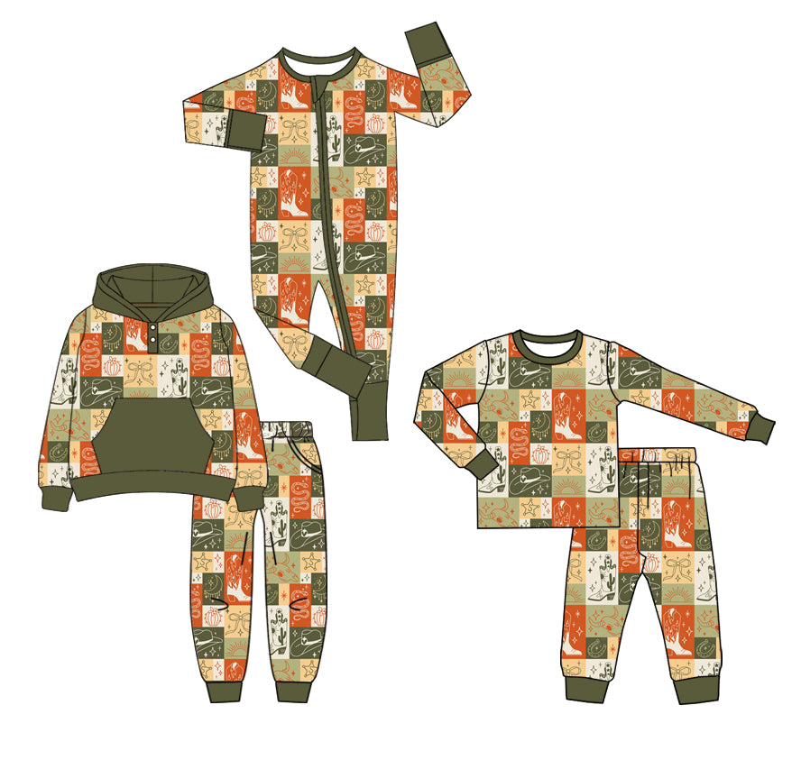 25.6.28 custom each style moq 5eta 4-6week Sibling Sisters baby boy long sleeve pants sets 1 and sets 2 and rompers match family design