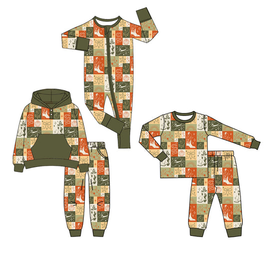 25.6.28 custom each style moq 5eta 4-6week Sibling Sisters baby boy long sleeve pants sets 1 and sets 2 and rompers match family design
