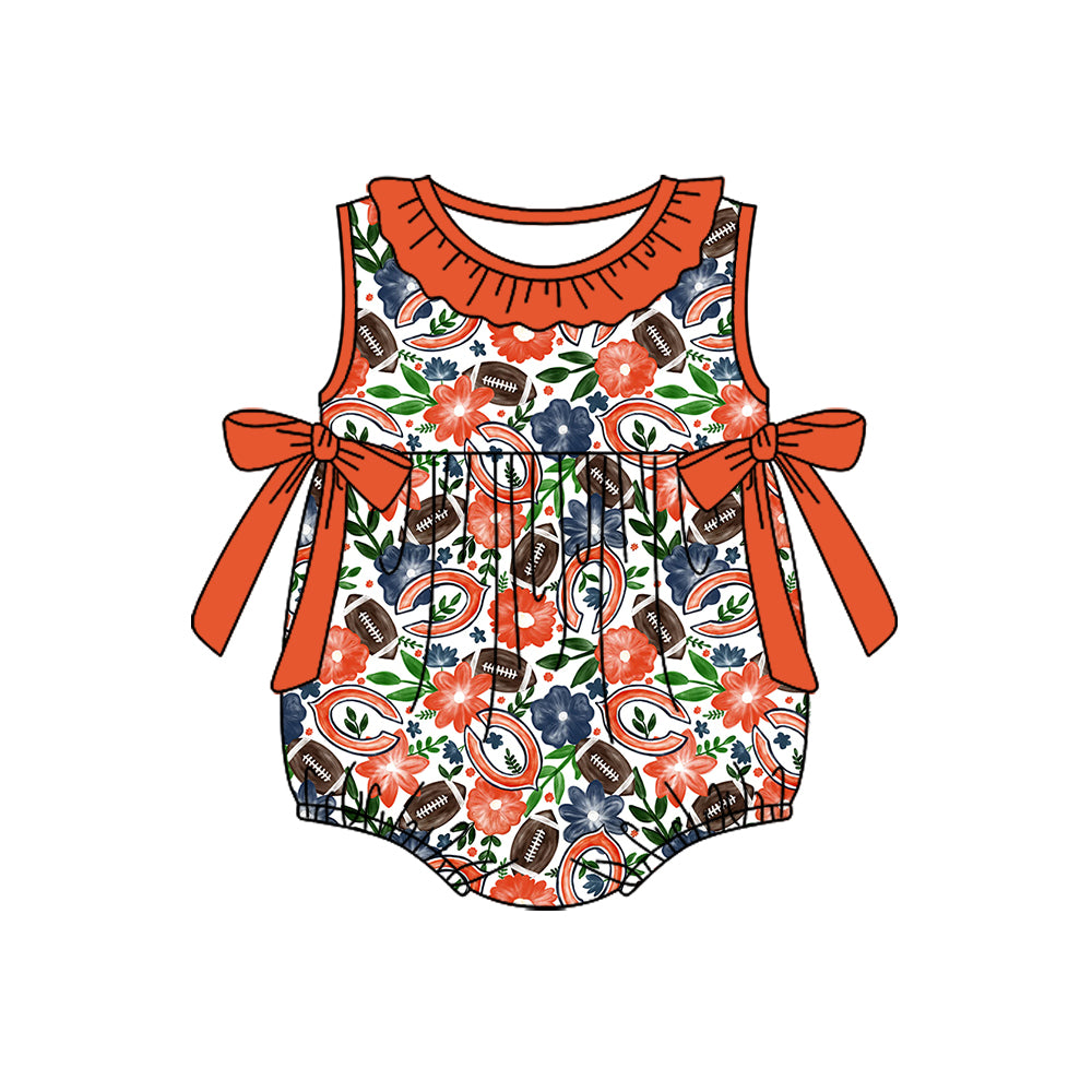 Custom moq 5 mix size milk silk summer teams Baby Girl Sleeveless Top And Orange Shorts Set Sleeveless Skirt Set Yoga Dress Romper