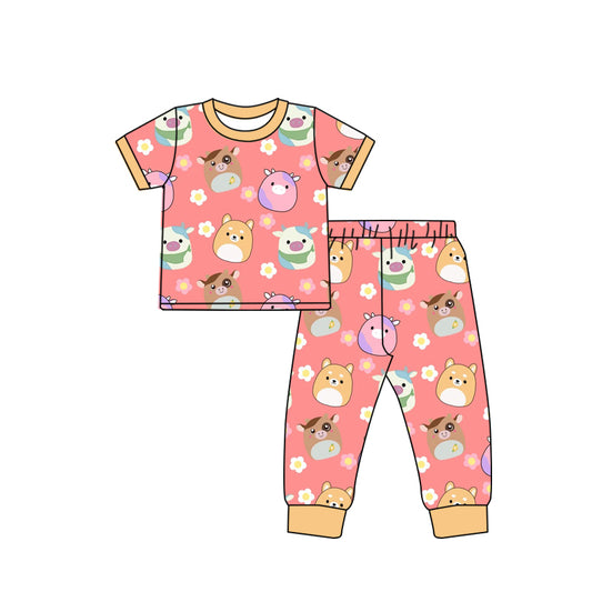 2.19 custom each style moq 5eta 4-6week Sibling Sister baby boys clothes short sleeve pants sets