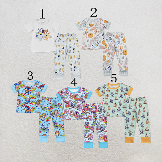RTS NO MOQ Sibling Baby Boys Easter Dog Carrots Shirts Pants Pajamas Clothes Sets