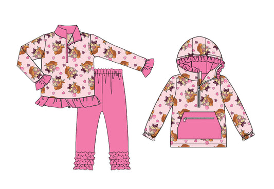 25.9.27 custom each style moq 8 eta 6-8week Sibling Sisters love baby girl long sleeve pants sets and top match family design