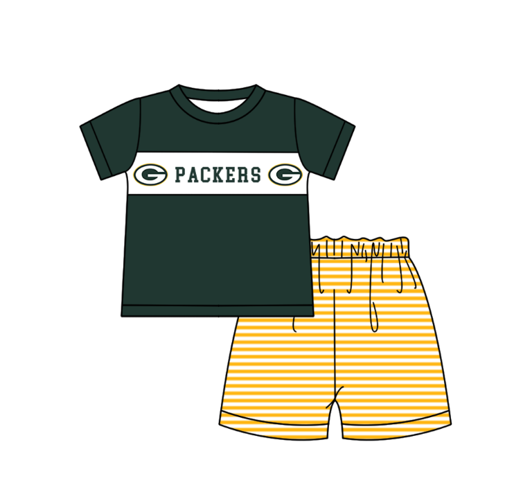 Custom moq 5 mix size milk silk summer teams baby girl boys clothes Dark green short sleeve shorts sets 2  and dress and rompers 2 series