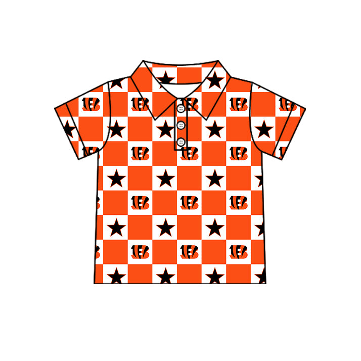 Custom moq 5 mix size milk silk summer teams Baby Girl Orange-Red Sleeveless Top Skirts Set Dress And Shorts Yoga Checked Outfit Boy's Checked Short-Sleeved Polo Shirt And Romper