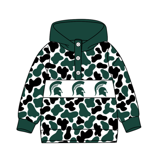 5-Custom moq 8 mix size milk silk summer team baby boy clothes camouflage green hooded long sleeve top-25.10.9