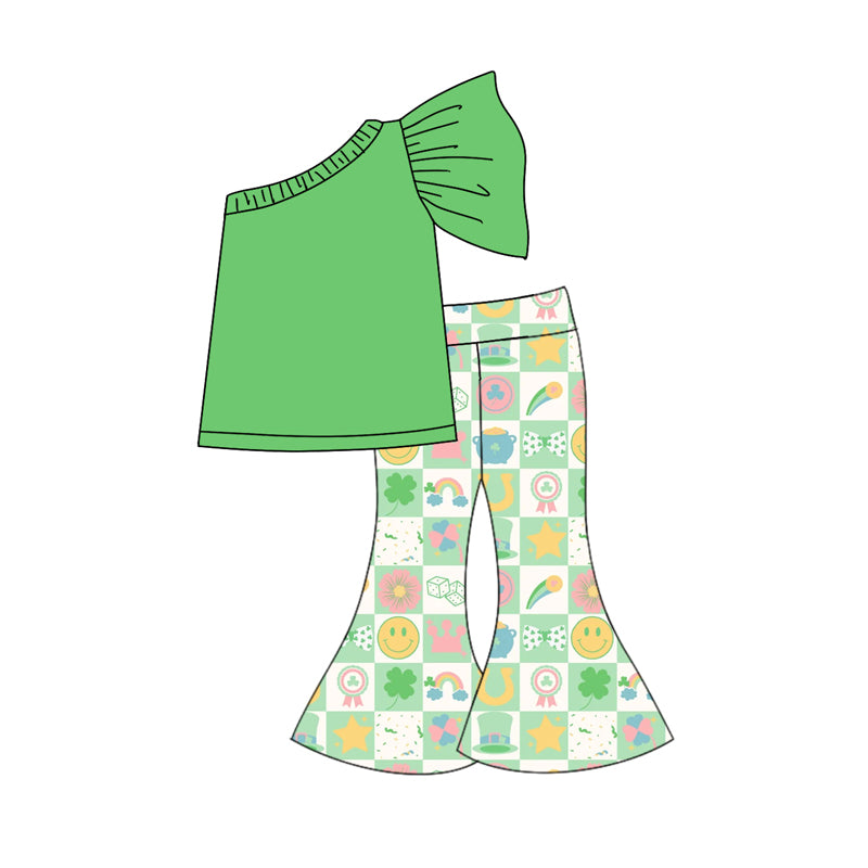 10.23 custom each style moq 5eta 4-6week Sibling Sister rainbow green baby girls sets and dress match family design