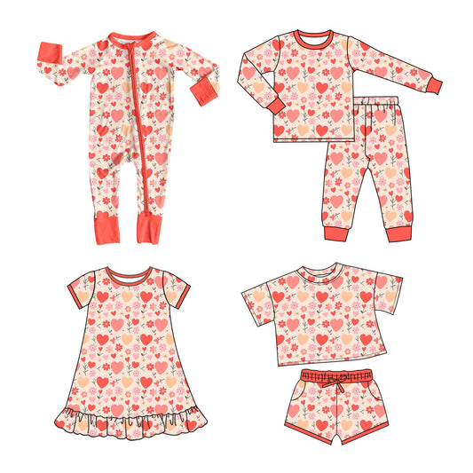 25.10.10 custom each style moq 5 eta 6-8week Sibling Sisters love baby girl long sleeve pants sets and shorts sets and dress and rompers match family design