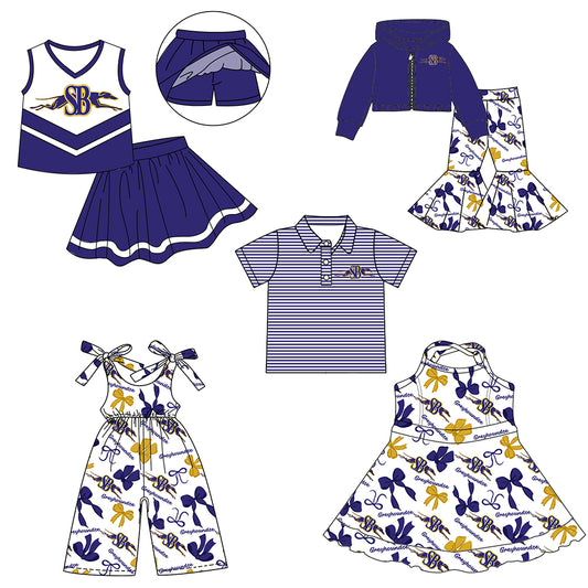 Custom moq 5 mix size milk silk summer teams baby girls clothes bow purple hooded long sleeve pants sets and skirts sets and dress and jumpsuit and top-25.7.30