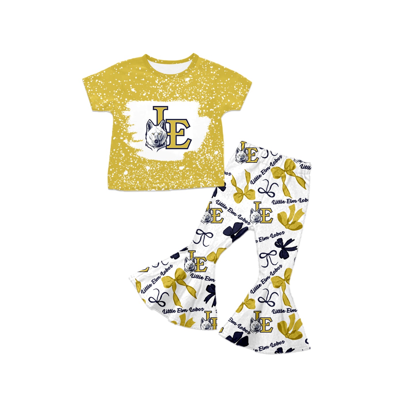 Custom moq 5 mix size milk silk summer teams baby girls clothes bow khaki short sleeve pants sets and hooded long sleeve pants sets-25.7.26