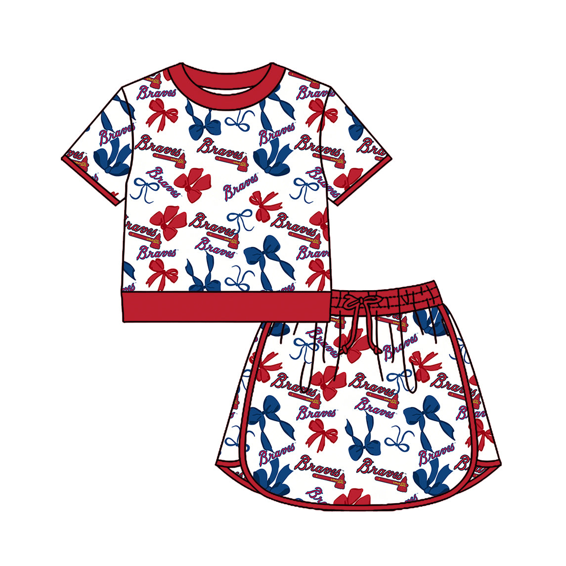 Custom moq 5 mix size milk silk summer teams Red Girls Polka Dot Sleeveless Top Shorts Set Top Skirt Short Set Long Sleeve Pullover Tops