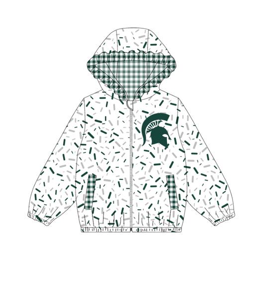 10.3-5-Custom moq 8 mix size milk silk summer team baby girls clothes green hooded long sleeve top-25.10.9