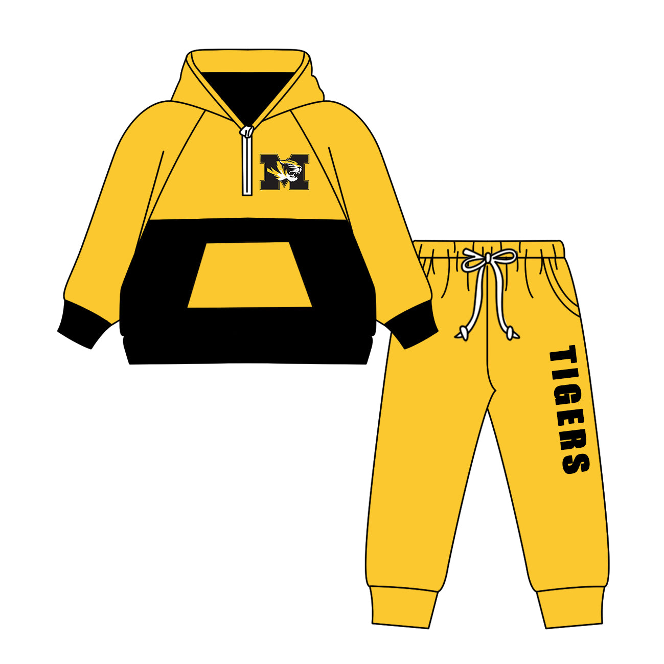 Custom moq 5 mix size milk silk summer teams baby girls clothes yellow hooded long sleeve pants sets and hooded top and pant and top 2-25.8.21