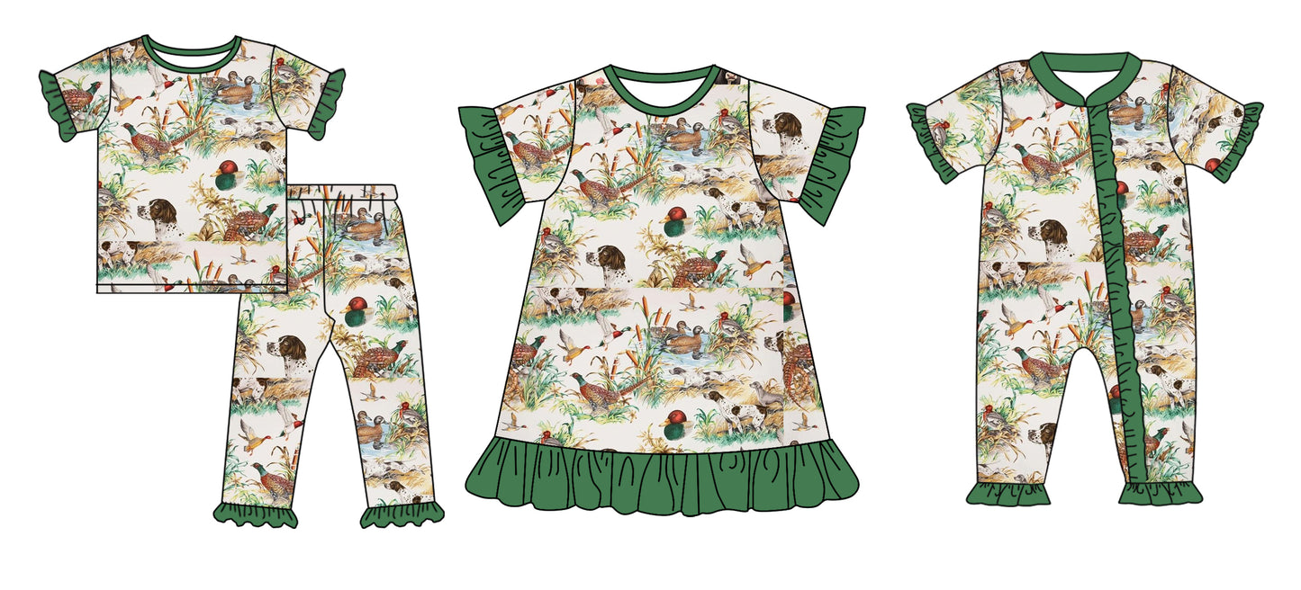 11.27 custom each style moq 5eta 4-6week Sibling Sister duck baby girl sets and dress and rompers match family design