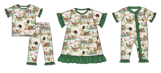 11.27 custom each style moq 5eta 4-6week Sibling Sister duck baby girl sets and dress and rompers match family design