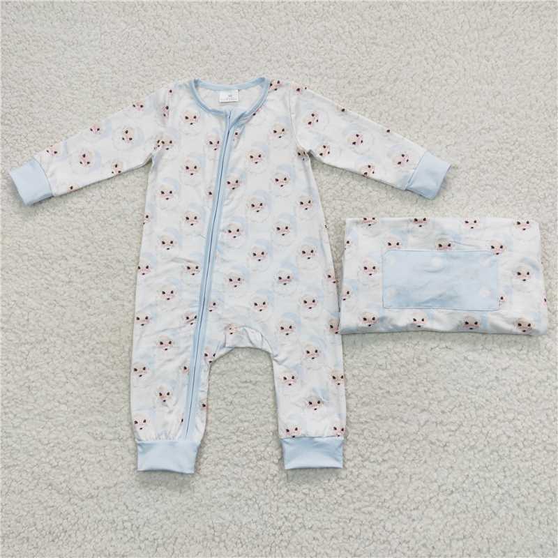Baby boys Christmas style santa print white Family Series Siblings Set