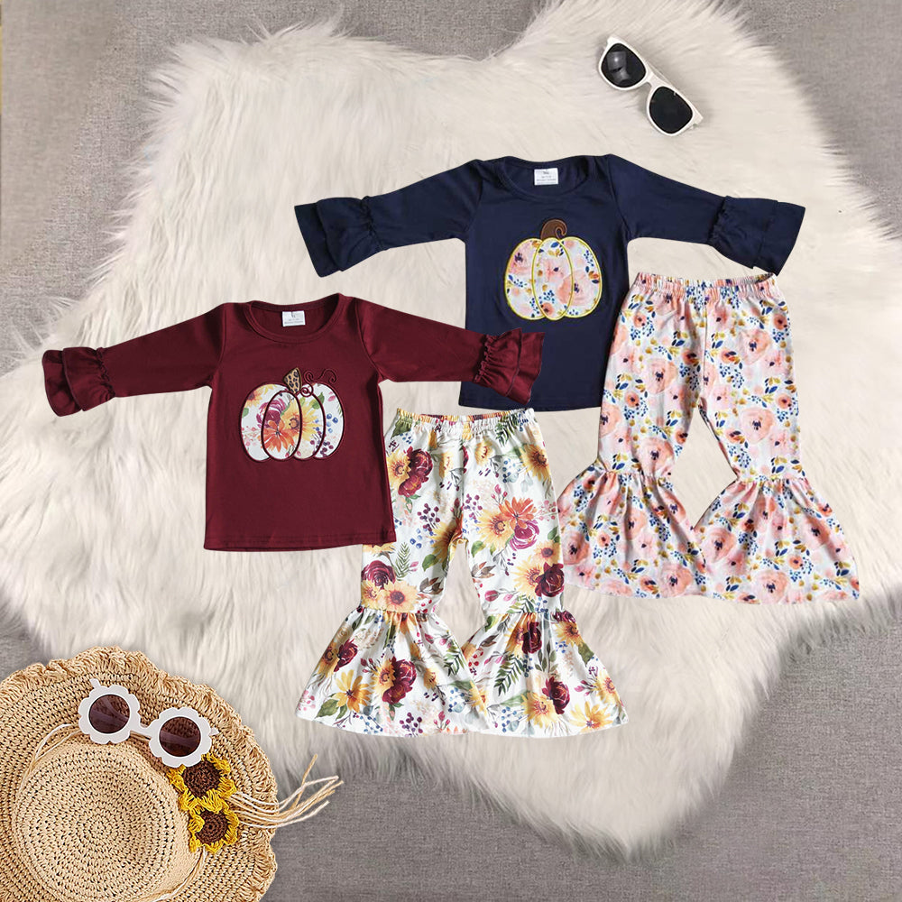 RTS NO MOQ Sibling baby girls clothes halloween long-sleeved trousers suit