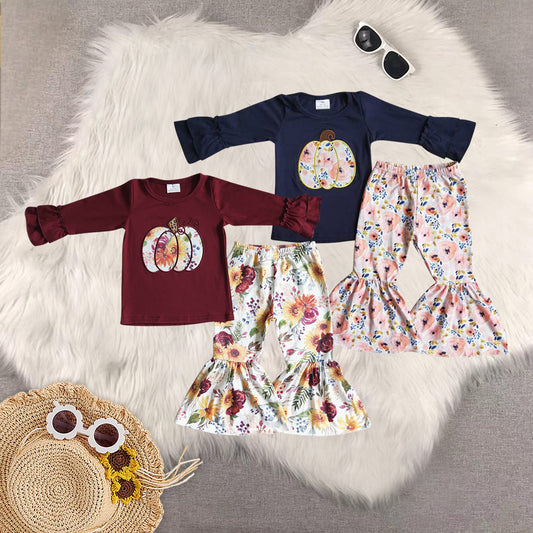 RTS NO MOQ Sibling baby girls clothes halloween long-sleeved trousers suit