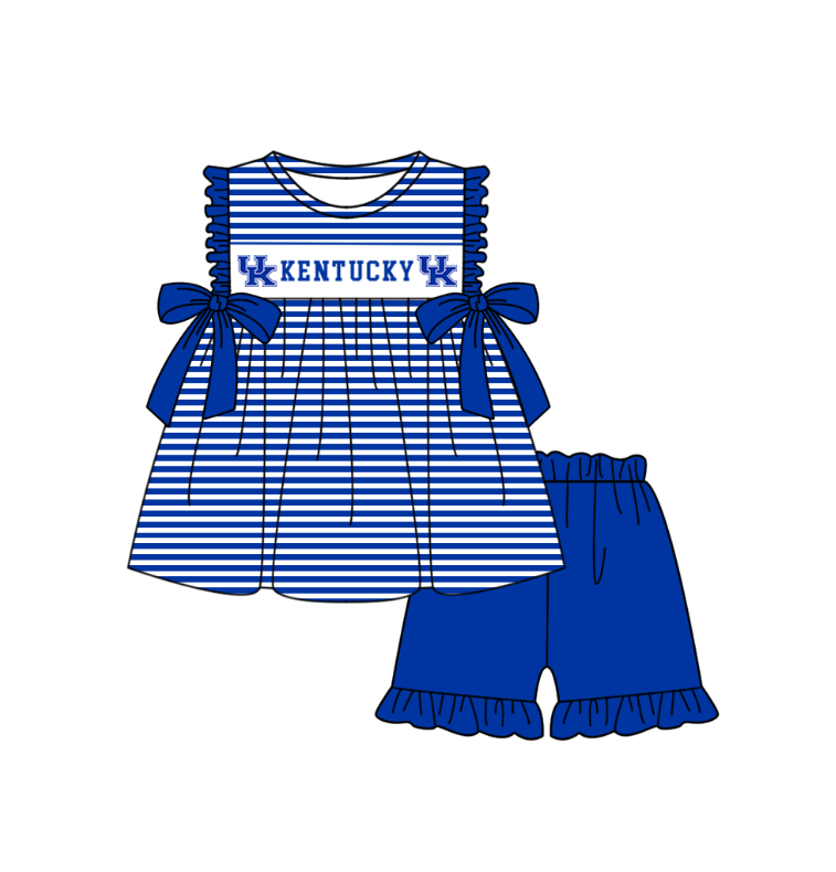 Custom moq 5 mix size milk silk summer teams baby girl boys clothes blue short sleeve shorts sets 2 and brief sets and dress and rompers 2 series