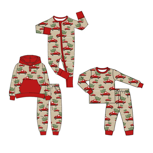 25.9.2 custom each style moq 5 eta 4-6week Sibling Sisters Christmas trees baby boy long sleeve pants sets 1 and sets 2 and romper match family design