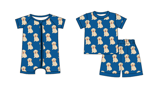 3.28 Custom moq 5 mix size Sibling Baby Boys Blue Romper Short-Sleeved Top And Green Shorts Set Summer Outfit