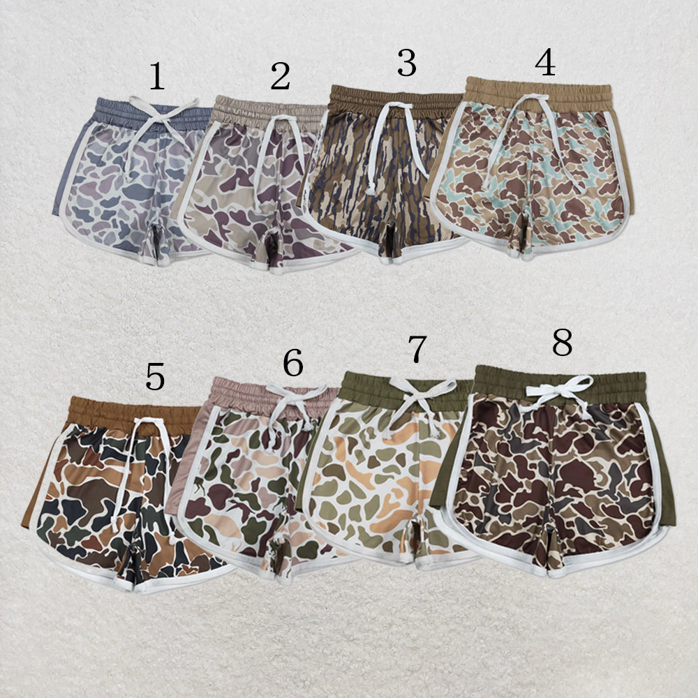 RTS NO MOQ Sibling Sibling Baby Girls Southern Camo Shorts Bottoms