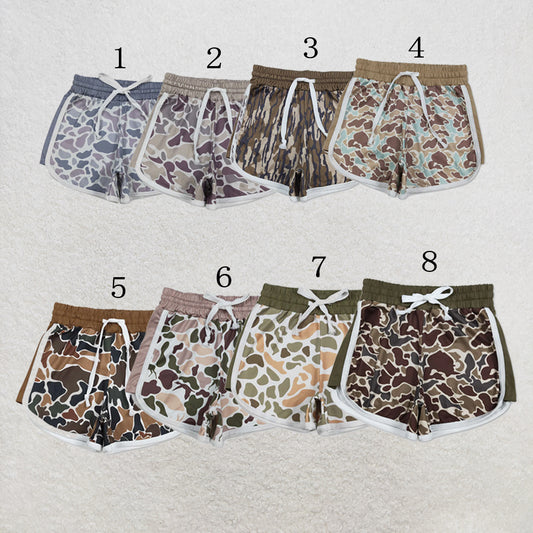 RTS NO MOQ Sibling Sibling Baby Girls Southern Camo Shorts Bottoms