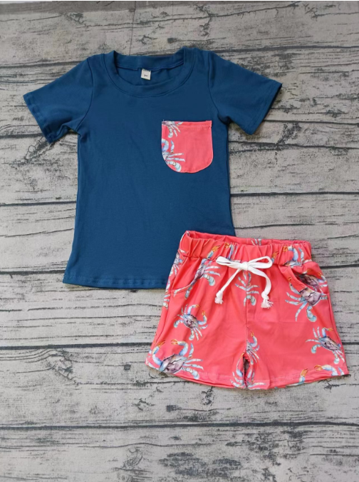 custom  navy boys sets