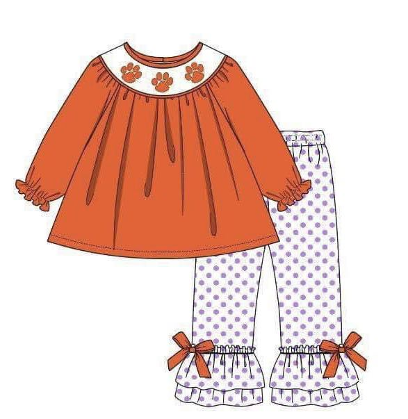 Custom moq 3 tat about 6-8 weeks  Orange long sleeve pants suit