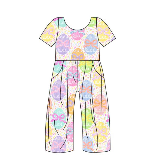 10.21 custom each style moq 5eta 4-6week baby girls clothes easter bow short sleeve baby girls jumpsuit