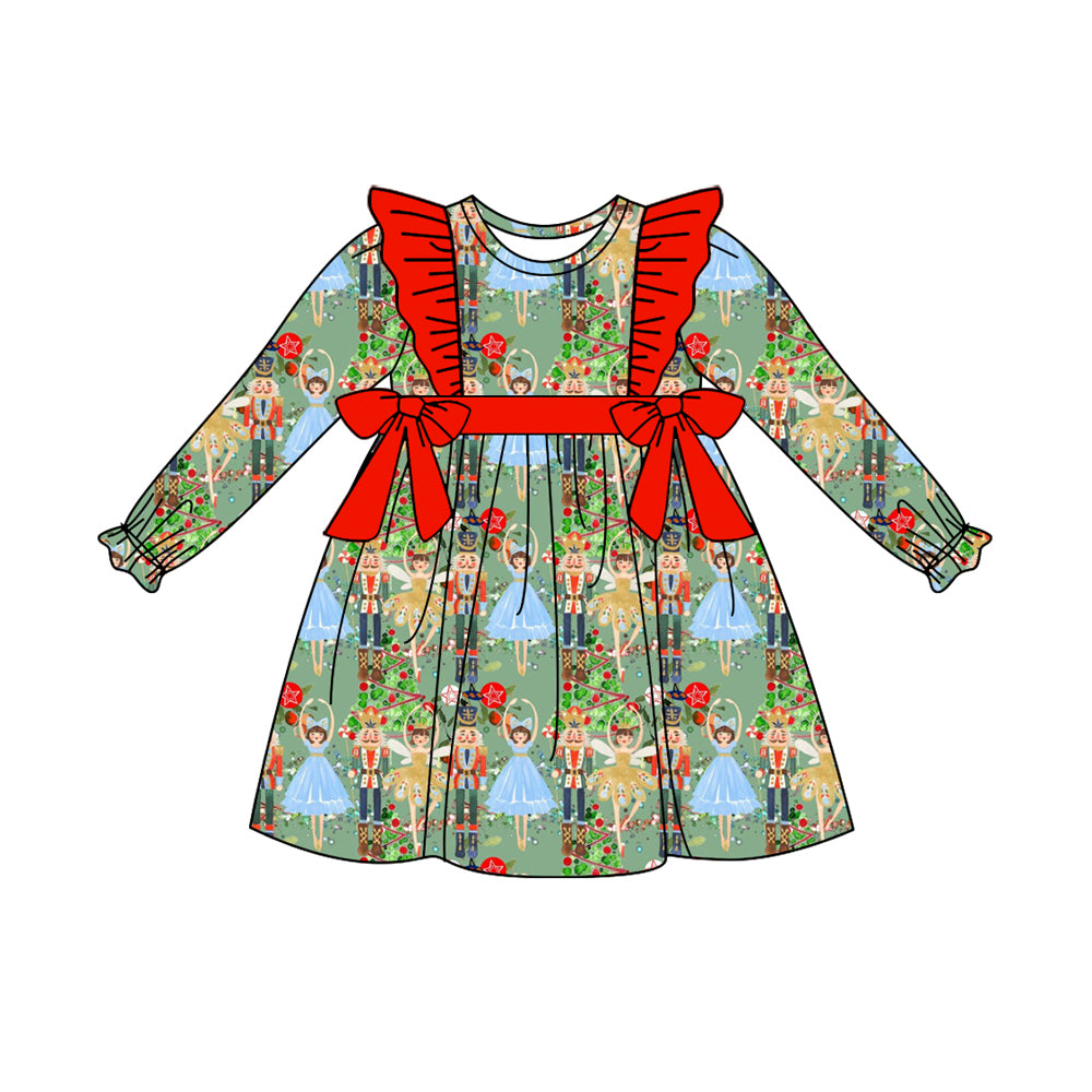 6.7 custom each style moq 5eta 4-6week Sibling Sister Christmas red baby girls sets and dress and baby romper match family design