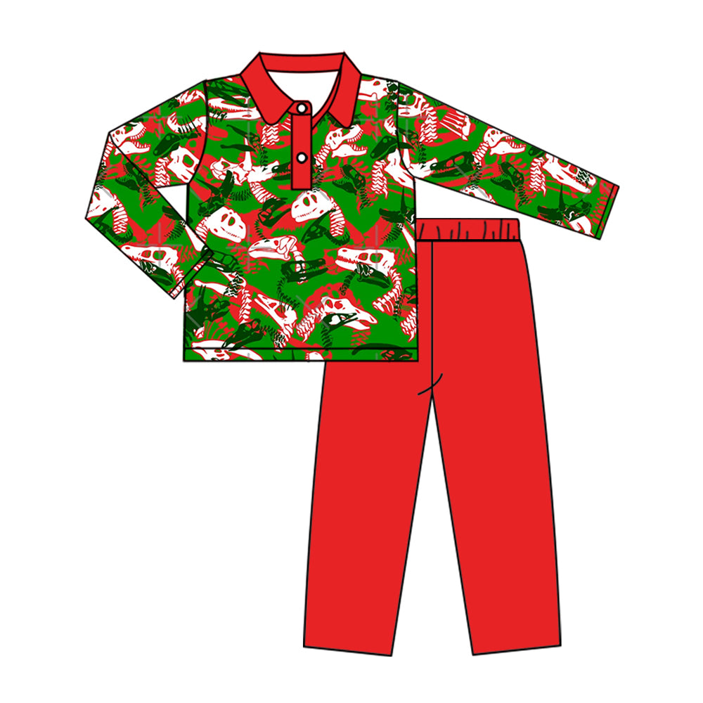 6.6 custom each style moq 5eta 4-6week Sibling Sister dinosaur green boys outfits and baby romper match family design