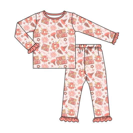 6.25 custom each style moq 5eta 4-6week Sibling Sister new year baby girls sets and dress and rompers match family design