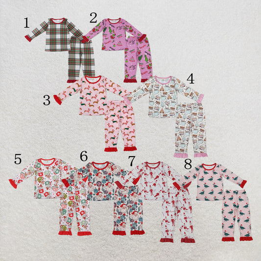 RTS Sibling Baby Boys Girls Christmas Pajamas Sets