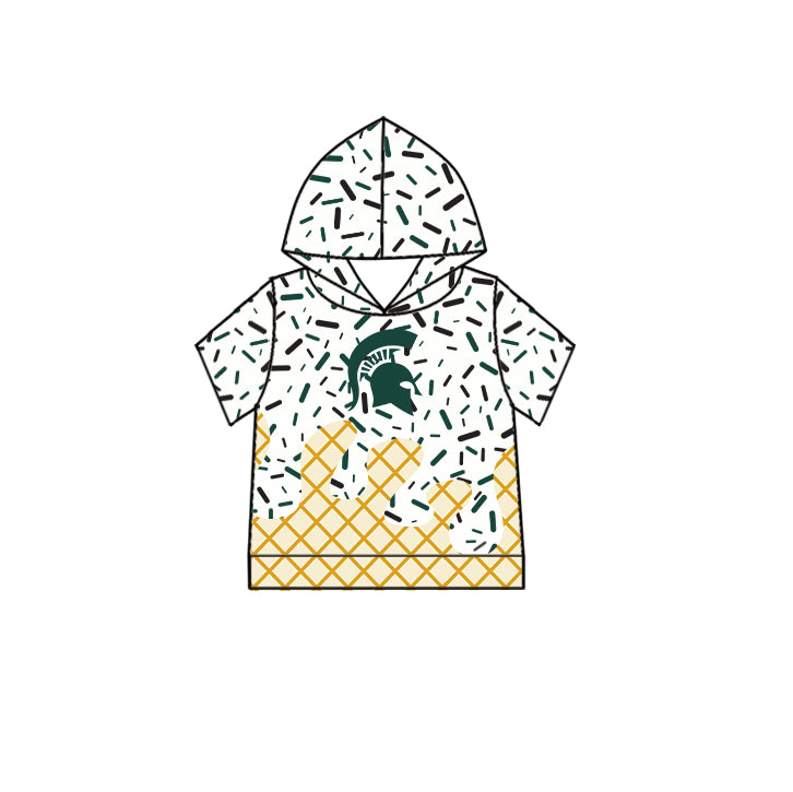 Custom summer teams baby girls clothes team white hooded long sleeve tops and short sleeve top and dress and pants and shorts-25.5.30