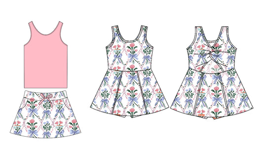 3.12 custom each style moq 5eta 4-6week Sibling Sister baby girls clothes Short Sleeve dress and yoga dress match family design