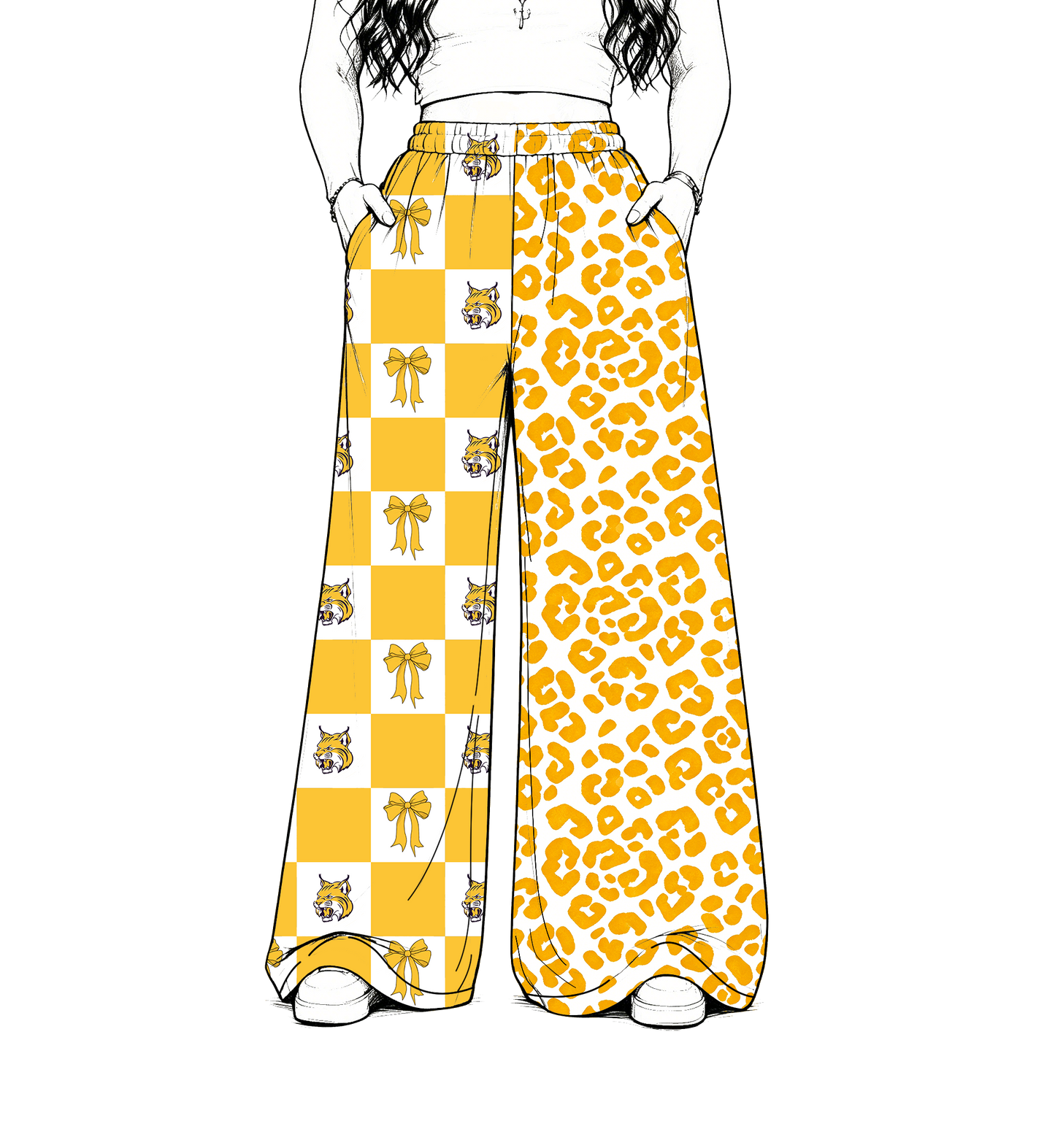 custom moq 5 mix size MSD073002 Baby Kids Leopard Checked Patchwork Long Pants Team Bottom