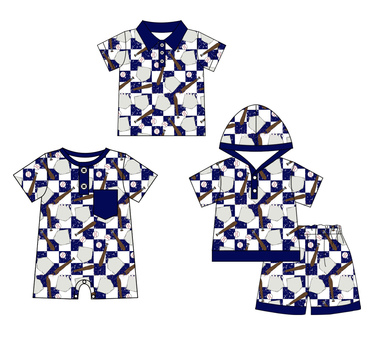 11.30 custom each style moq 5eta 4-6week Sibling Sister baseball baby boy short sleeve shorts sets and boy romper and top match design