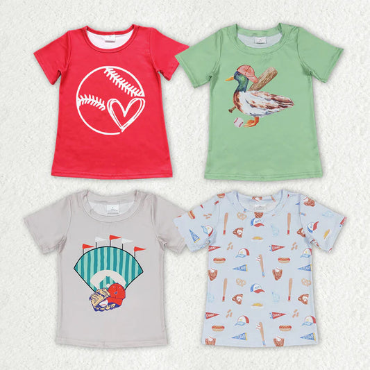 RTS NO MOQ Sibling baby boy girl clothes short sleeved tops