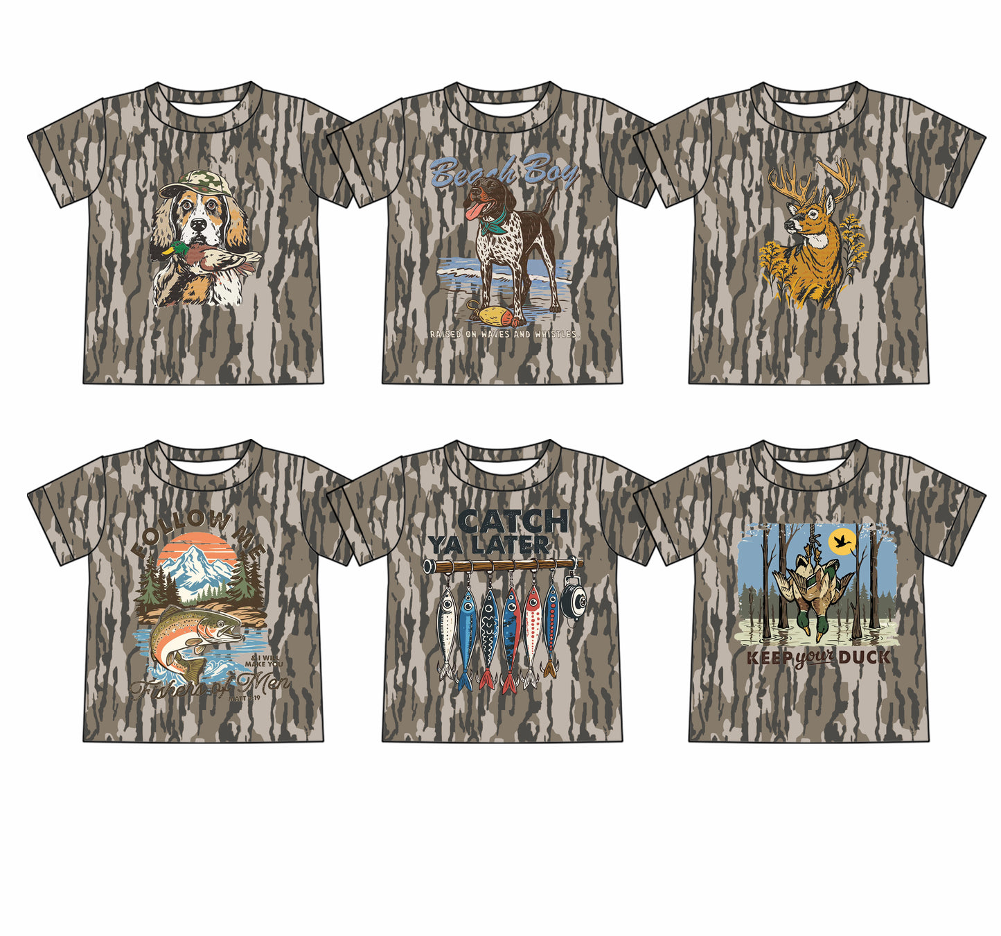 3.31 Custom moq 5 mix size Sibling Baby Boy Short-Sleeved Camouflage Top Summer Clothing