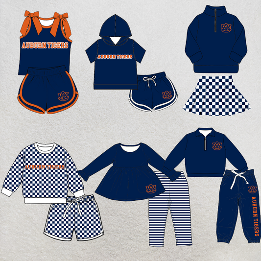 custom moq 5 mix size XY070304 Baby Kids Navy Blue Top And Pants Casual Clothes Sets