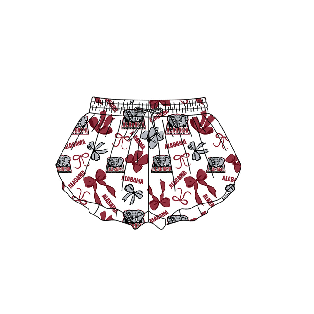Custom moq 5 mix size milk silk summer teams Baby Girls Red Bow Vest Top Skirt Shorts Sets Sleeveless Yoga Knee Length Dresses Yoga Shorts
