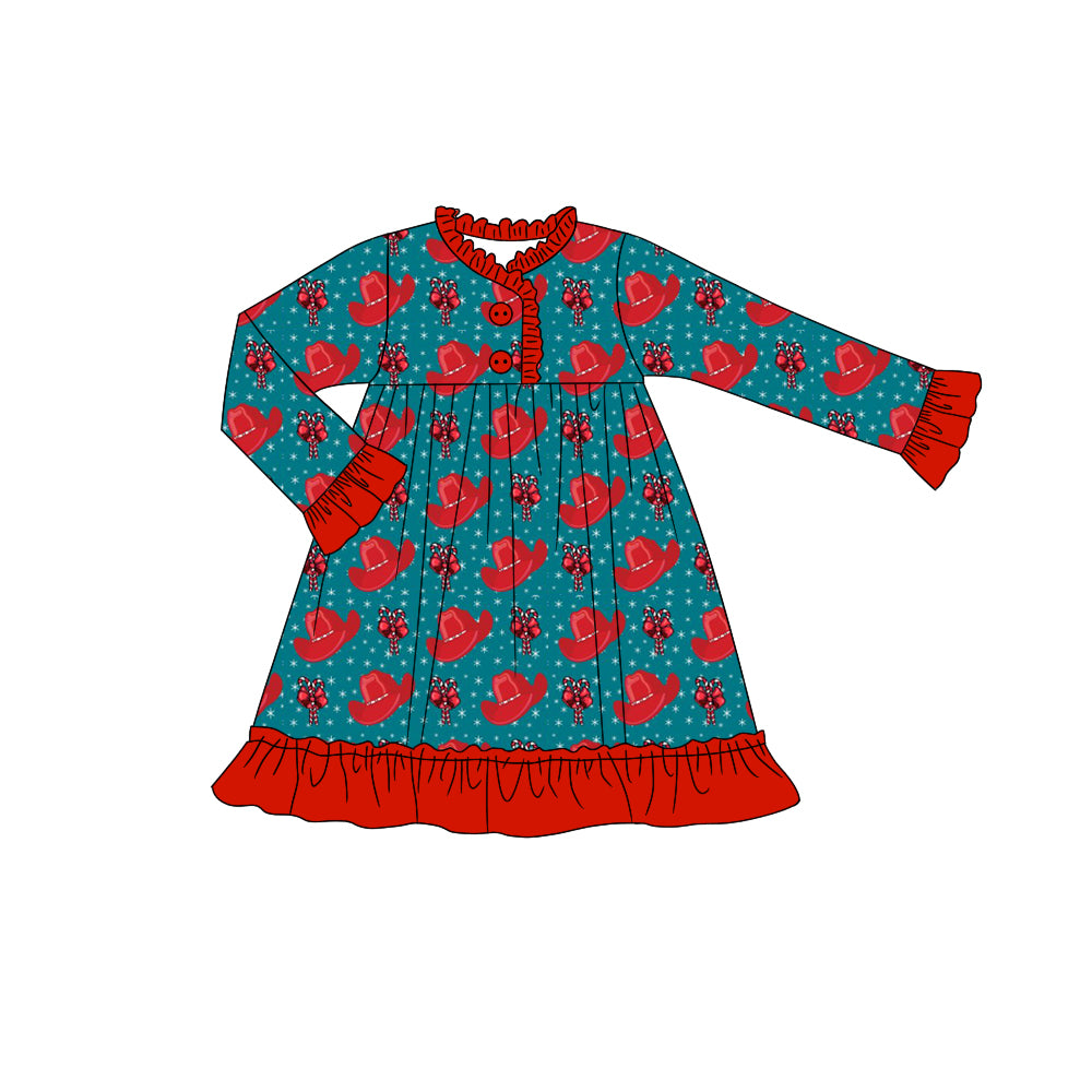 6.28 custom each style moq 5eta 4-6week Sibling Sister red hat baby girls sets and dress and rompers match family design