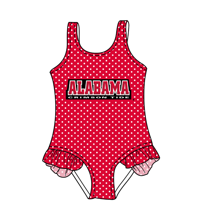 Custom moq 5 mix size milk silk summer teams Red Baby Girl Sleeveless Polka Dot Lace Onesie Swimsuit Cute Summer Beachwear for Little Girls