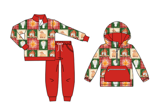 25.8.26 custom each style moq 5eta 4-6week Sibling Sisters baby boy long sleeve pants sets and top match family design