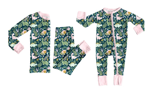 25.8.29 custom each style moq 5eta 4-6week Sibling Sisters dinosaur baby boy clothes long sleeve pants sets and romper match family design