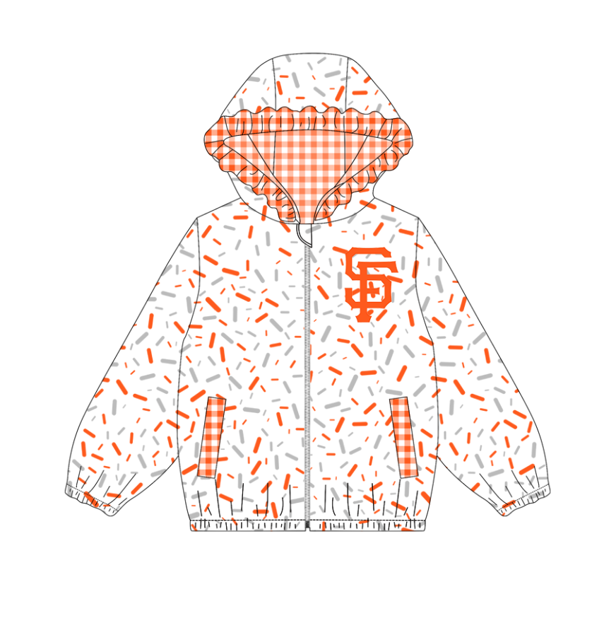 10.3-2-Custom moq 8 mix size milk silk summer team baby girls clothes orange hooded long sleeve top-25.10.9