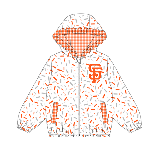 10.3-2-Custom moq 8 mix size milk silk summer team baby girls clothes orange hooded long sleeve top-25.10.9