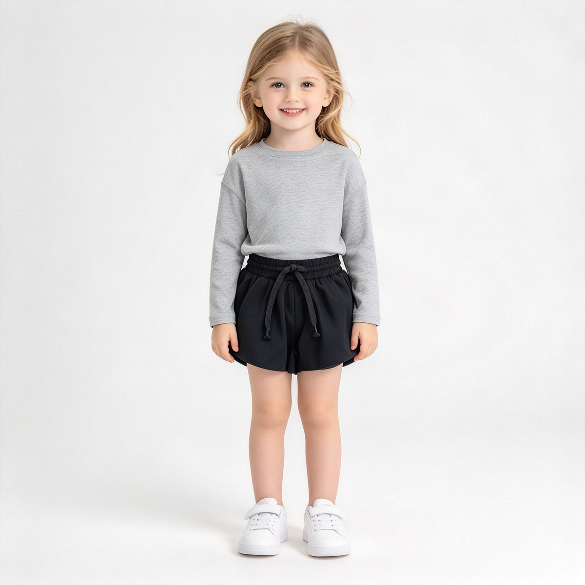 RTS NO MOQ Sibling yoga fabric cotton Baby Girls Solid Color Yoga Sports Shorts Bottoms