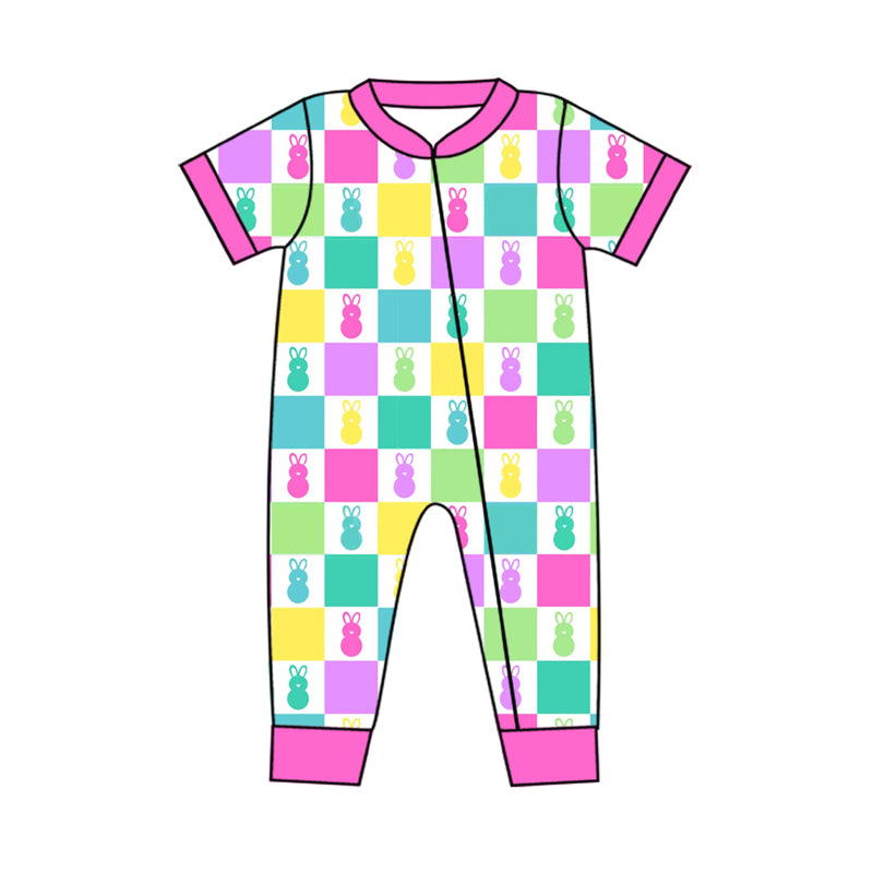 10.3 custom each style moq 5eta 4-6week Sibling Sister easter baby boys short sleeve sets and rompers match design